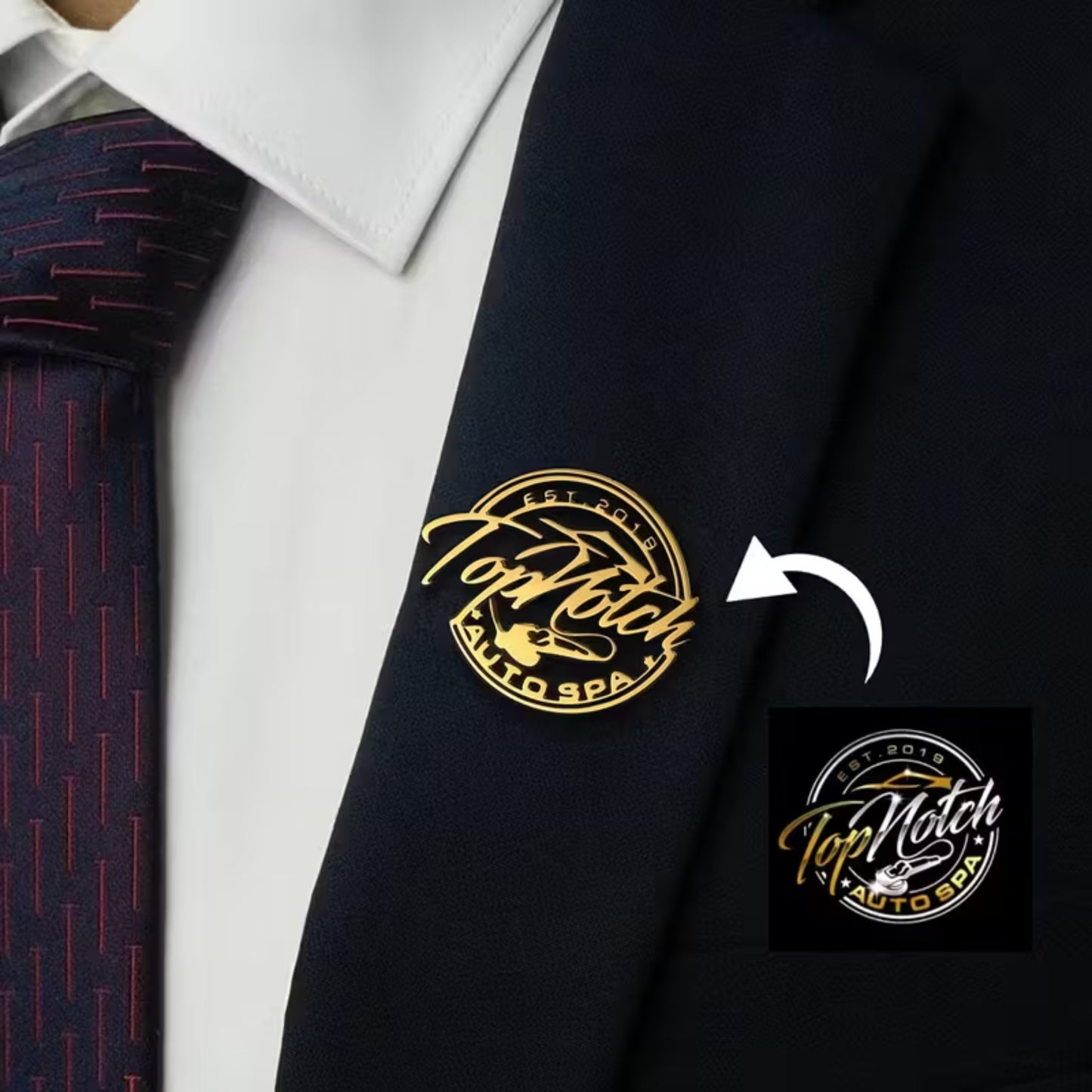 Custom Logo Brooch | Personalized Lapel Pin | Company Logo Pin | Wedding & Corporate Gift