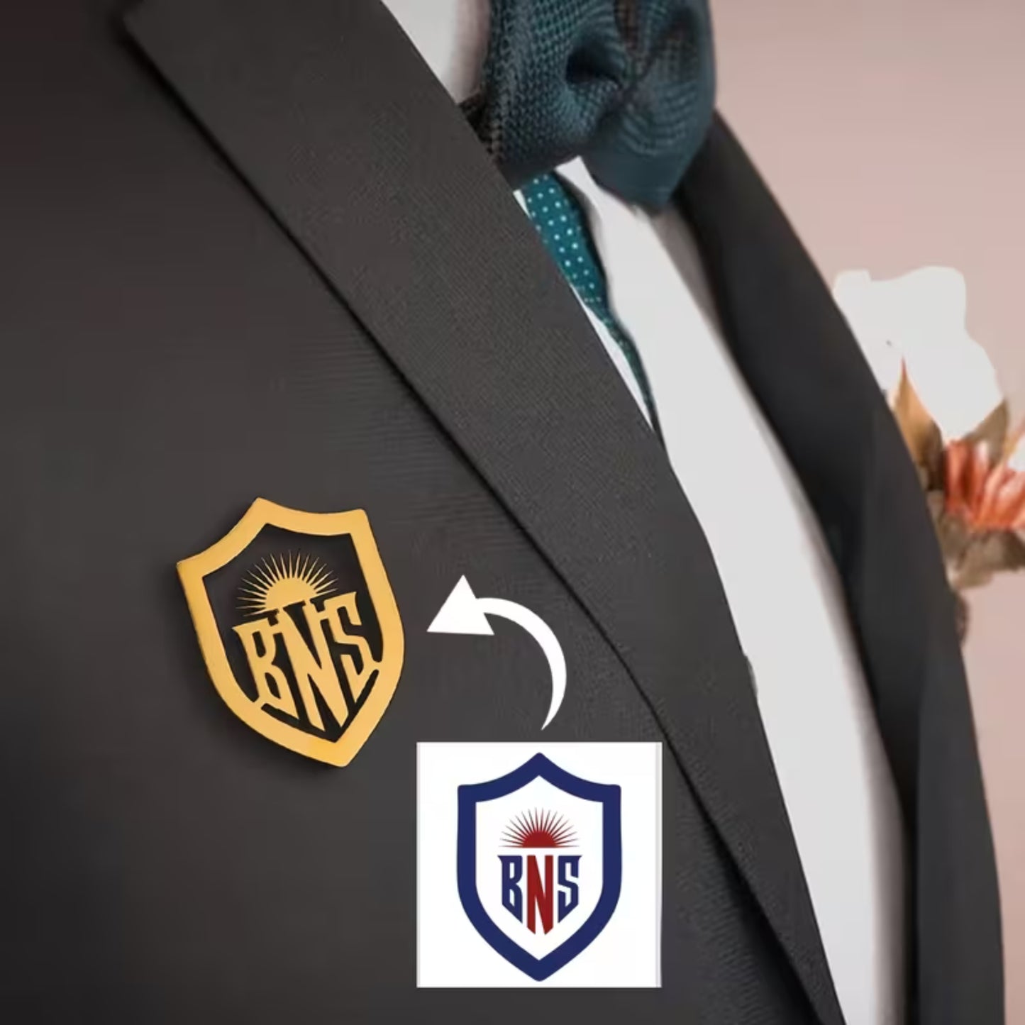 Custom Logo Brooch | Personalized Lapel Pin | Company Logo Pin | Wedding & Corporate Gift